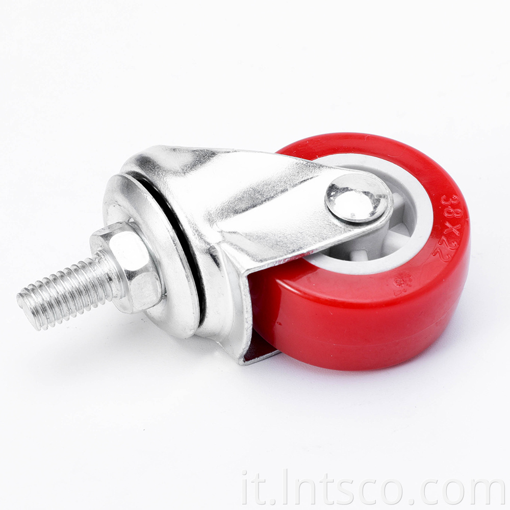 Light Duty Swivel PVC Threaded Stem Casters